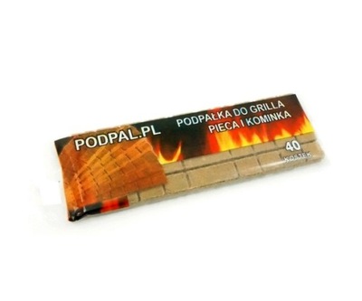 PODPAŁKA ROZPAŁKA DO GRILLA BRĄZOWA 40 KOSTEK