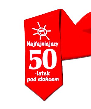 KRAWAT 50-tka urodziny ŚMIESZNY PREZENT dla FACETA