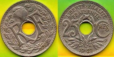 Francja 25 Centimes 1927 r.