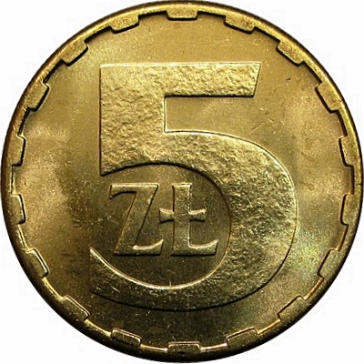 Moneta 5 zł złotych 1982 r stan 1-/2+