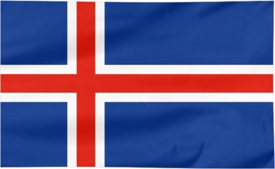 Flaga Islandia 150x90cm - flagi Islandii qw