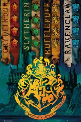 Harry Potter Flagi Domów - plakat 61x91,5 cm