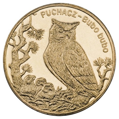 Moneta 2 zł - Puchacz - 2005 rok