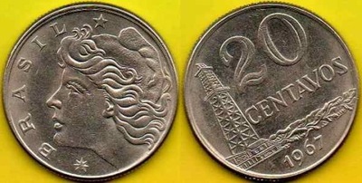 Brazylia 20 Centavos 1967 r.