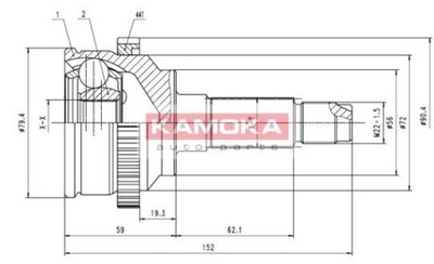 AXLE SWIVEL DRIVING KAMOKA 7194 - milautoparts-fr.ukrlive.com