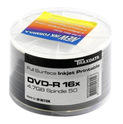 Traxdata RITEK DVD-R 4,7GB Printable BIAŁE 100szt