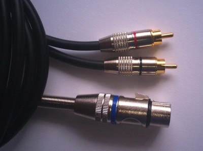 PROCAB kabel XLR żeński / 2xRCA (czincz) 0.5m
