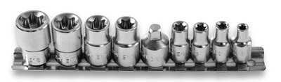 Klucze nasadowe Torx zestaw 1/4 3/8 9szt. HT1A884