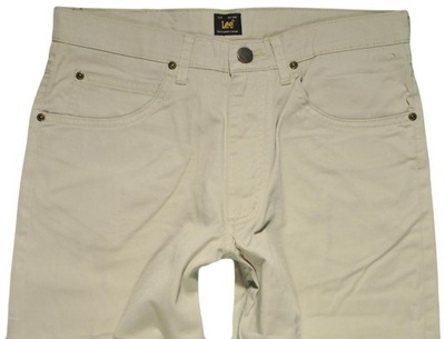 LEE spodnie JEANS beige classic BROOKLYN W30 L34
