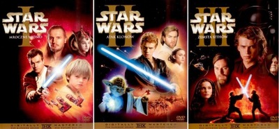 Gwiezdne Wojny I, II, III Trylogia 3 DVD STAR WARS
