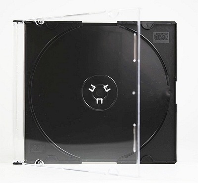 Pudełka slim case 1xCD 5mm 50 sztuk czarne LUX