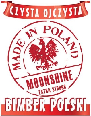 Etykieta na butelkę CZYSTA OJCZYSTA bimber 10szt