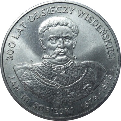 Moneta 50 zł złotych Jan III Sobieski 1983 piękna