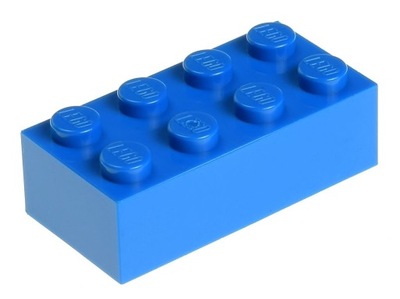 LEGO Klocek zwykły 2x4 3001 niebieski - 4 szt.