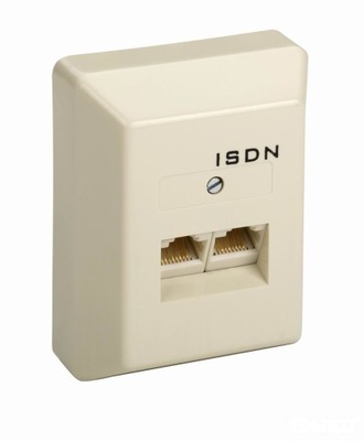 Natynkowe gniazdo ISDN / ADSL x2 RJ45 8p8c / 8p4c