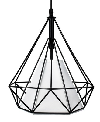 Żyrandol lampa sufitowa loftowa modna czarna biała
