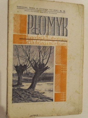 PŁOMYK CZASOPISMO LISTOPAD 1931 ARTUR OPPMAN OR-OT