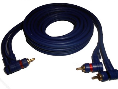 Kabel 2x wtyk RCA cinch - 2RCA KĄT 3m OFC (3047)