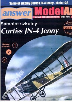 MA 3/2006 Samolot szkolny CURTISS JN-4 JENNY 1:33