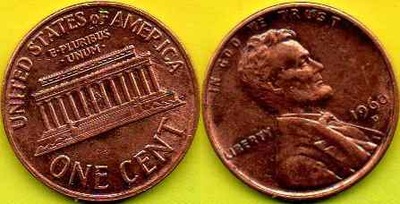 USA 1 Cent 1960 r. D