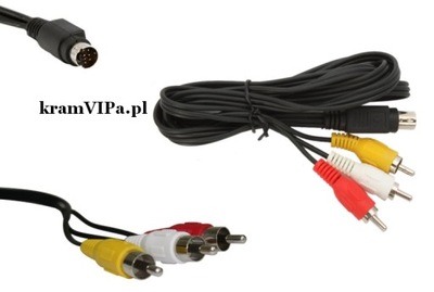 Kabel S-Video 7-PIN na 3 RCA S-Video 7-PIN