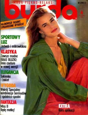 BURDA kwiecień 1991 z wykrojami