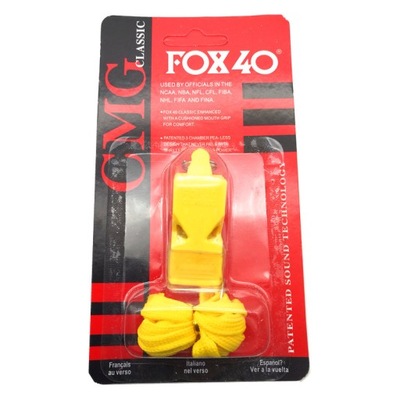 Gwizdek Sędziowski FOX 40 CLASSIC CMG żółty 115 dB