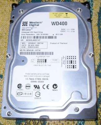 WD CAVIAR WD400 WD400JB-00ETA0 40 GB IDE