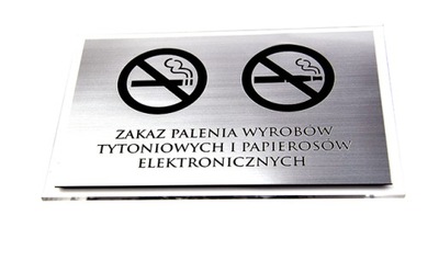 Zakaz Palenia! Tabliczka Piktogram 25 x 16