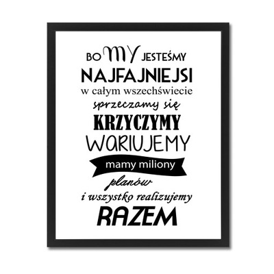 Plakat Z Napisami Dom Rodzina Do Salonu Do Sypialni Obraz W Ramie Na Ścianę