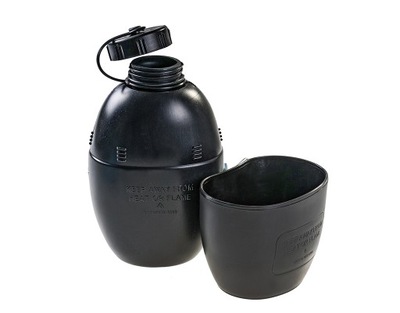 bcb Wojskowa MANIERKA 1QT 1L + KUBEK 500ml Czarny