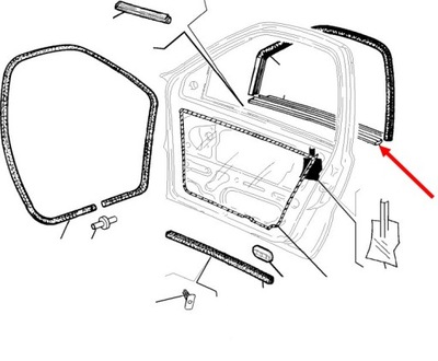 GASKET GLASS DOOR RIGHT INTERIOR FIAT PALIO - milautoparts-fr.ukrlive.com