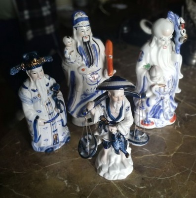 Komplet 4 figurek porcelanowych Chiny - 30cm