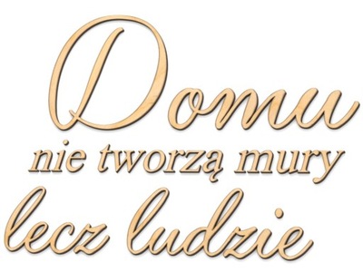 Drewniane Napisy na ścianę 3D Domu nie tworzą mury