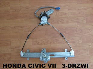 Honda civic vii підйомник скло перед лівий 01- 3d фото №1