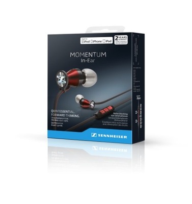 Słuchawki dokanałowe Sennheiser Momentum In-Ear M2 IEG czerwony