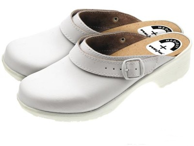 BUTY KLAPKI BIAŁE SKÓRZANE CPAS