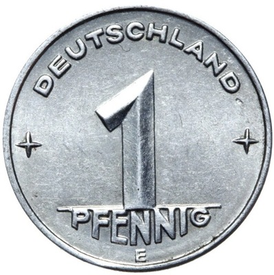 Niemcy DDR - moneta - 1 Pfennig 1953 E - MULDENHUTTEN