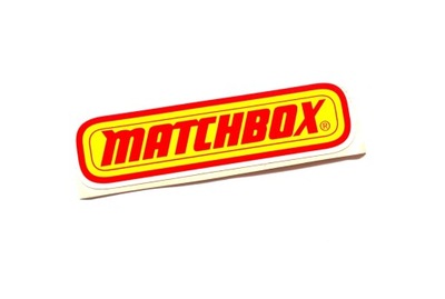 MATCHBOX zółty naklejka sticker RETRO
