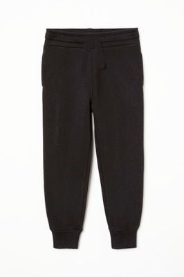 NOWE H&M spodnie dresowe czarne 116