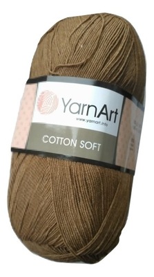100g włóczka bawełna akryl Cotton Soft brązowy 40
