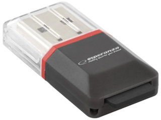 DOBRY RED Mini Czytnik kart microSD SDHC USB2.0