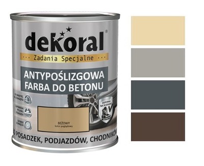 Dekoral Antypoślizgowa Farba Betonu 0,75l KOLORY - 11925289641 ...