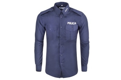 Koszula policyjna długi rękaw S męska, policja