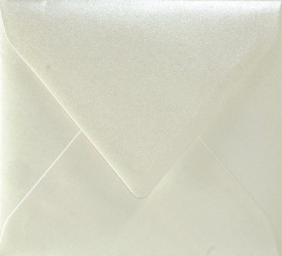 Koperty kwadratowe 15,5cm perłowe Sirio ecru 5szt