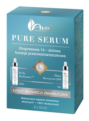 PURE SERUM 14-dniowa Kuracja przeciwzmarszczkowa , Ava Lab, 2x 10ml