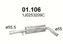 POT D'ÉCHAPEMENT CENTRAL SKODA OCTAVIA BORA 01.106 - milautoparts-fr.ukrlive.com