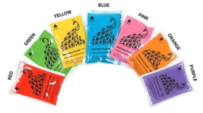 kolorowy proszek Festiwal ZESTAW Holi Powder 14x70