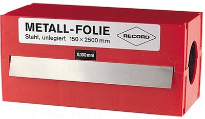 Folia metalowa 0,025mm - szczelinomierz, STAL