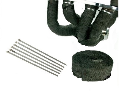 Лента тепловая бандаж na коллектор выхлоп + хомуты фото №1